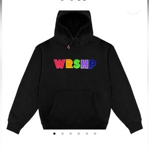 Black Hoodie with Colorful Lettering